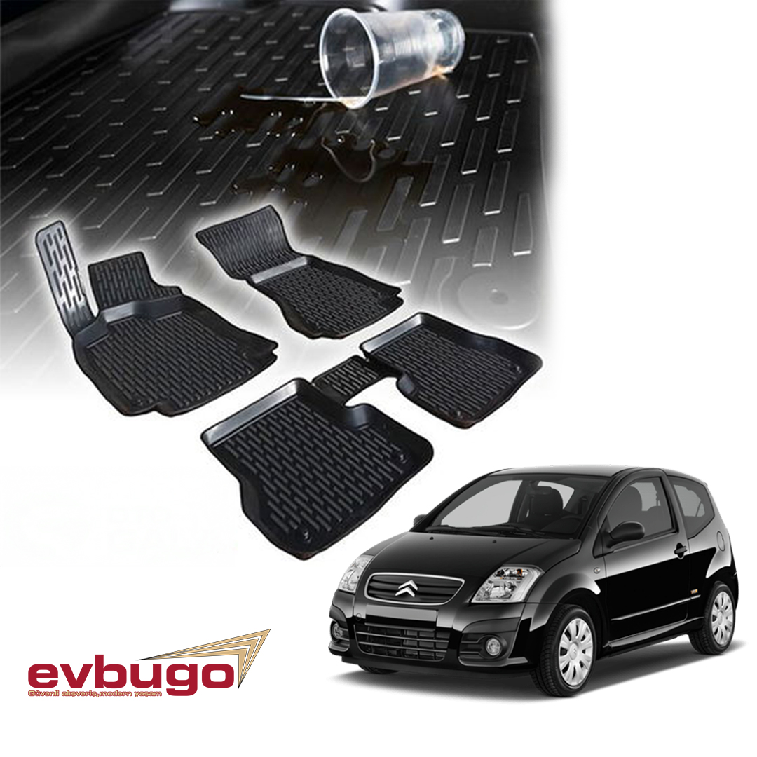 3D PASPAS SİYAH CITROEN C2 2003--2009